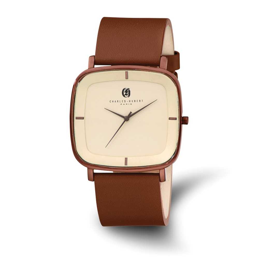Ladies Charles Hubert Gold-Tone Champagne Dial Watch | Quartz | Gift Boxed Ladies Charles Hubert Gold-finish Two-tone Crystal Bezel  main image 4