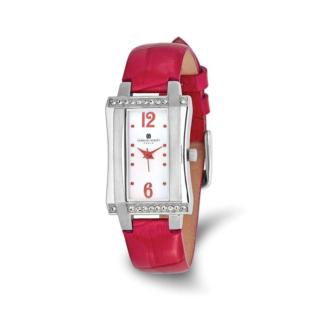 Ladies Charles Hubert Stainless Leather Band 23x32mm Watch  display picture 3