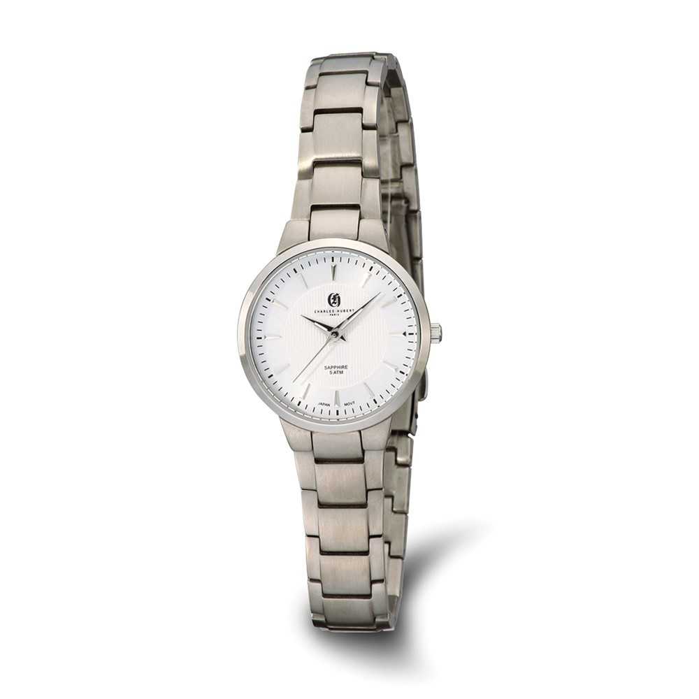 Ladies Charles Hubert Titanium Silver-Tone Dial Ultra Slim  display picture 2