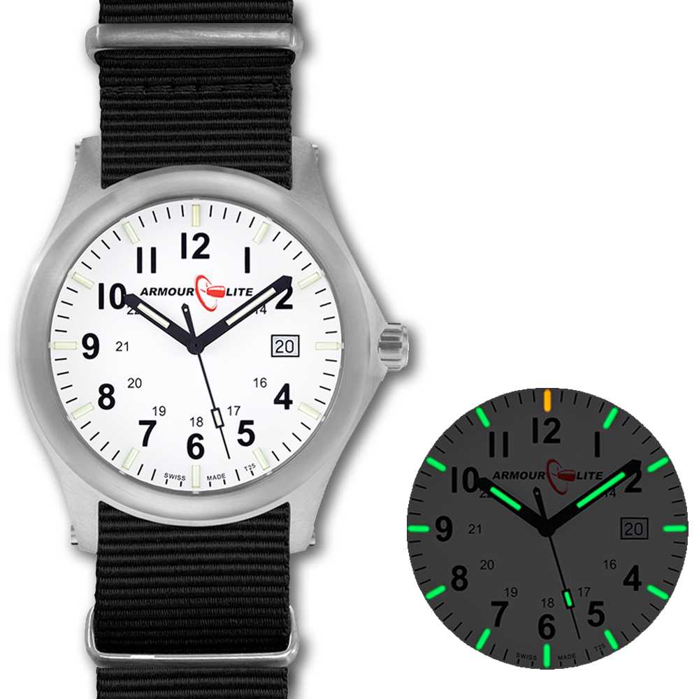 Quartz Ll Bean Tritium ArmourLite Field Series AL146 Swiss Made