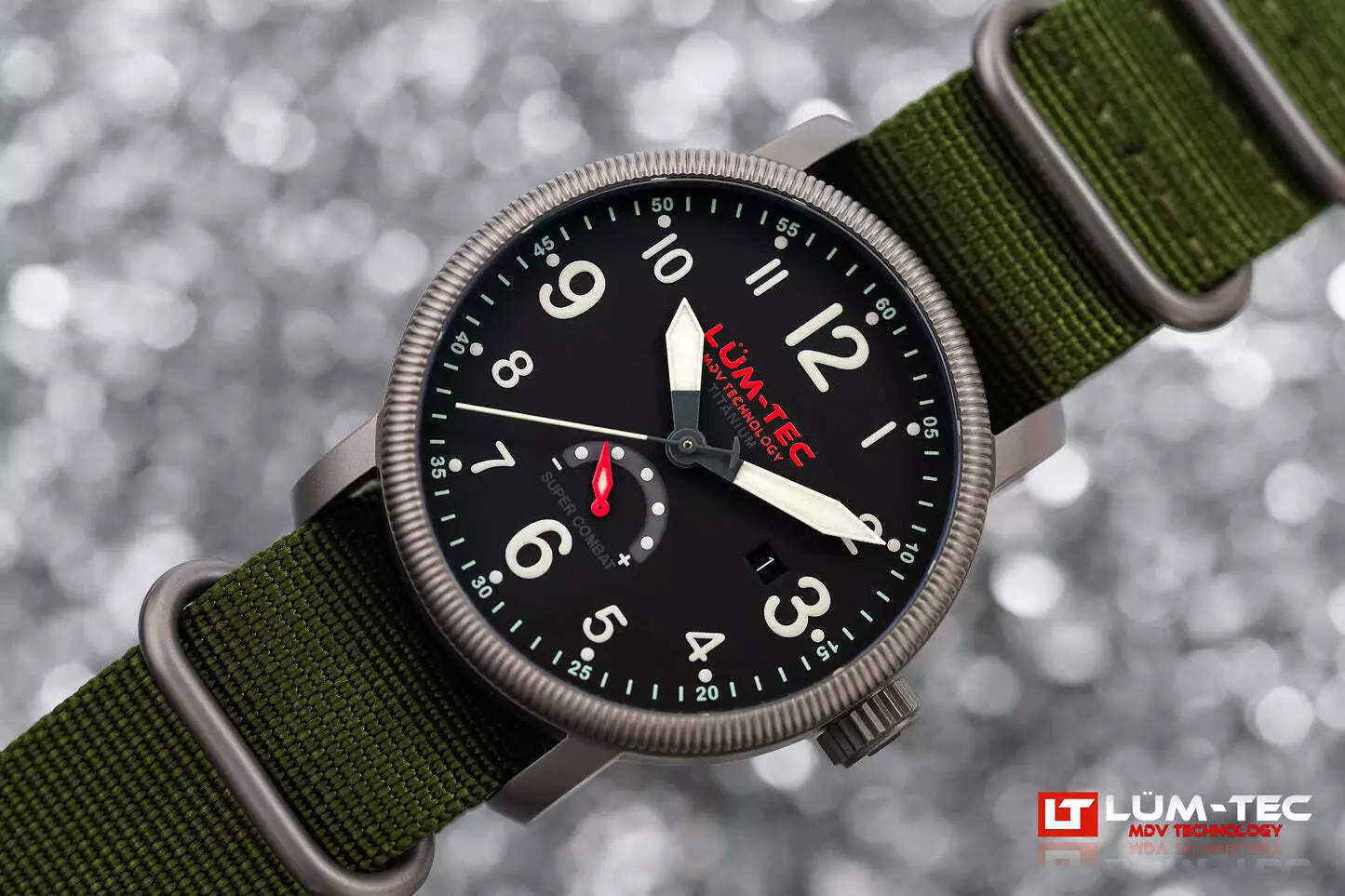 Mens Lum-Tec Watch Super Combat B2 w/ Power Reserve Handwind