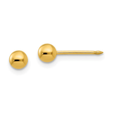 4mm Inverness 14K Yellow Gold 4mm Ball Post Earrings at BillyTheTree ...