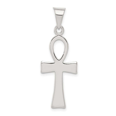 925 Sterling Silver Ankh Cross Pendant – 40mm Small, Unisex, Nickel-Free (Pure Luxe Jewelry)