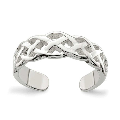 Sterling Silver Celtic Weave Toe Ring at BillyTheTree Jewelry