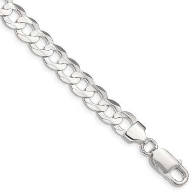 Sterling Silver 8mm Concave Beveled Curb Chain QCBC200-8 at ...