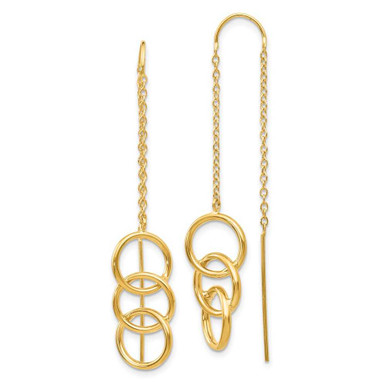 Triple Chevron Threader Earrings in Gold, Silver, Rose Gold or Mixed Metal