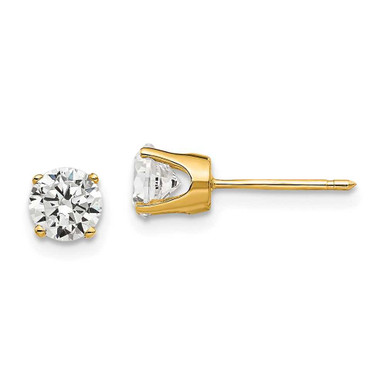 14/20 Gold Filled 6mm CZ Stud Earrings