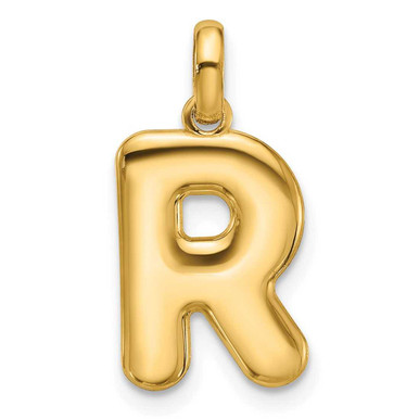 14k Yellow Gold Fancy Letter R Pendant D5670R at BillyTheTree Jewelry