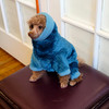 Toy & Teacup Turquoise Fleece Hooded Bodysuit