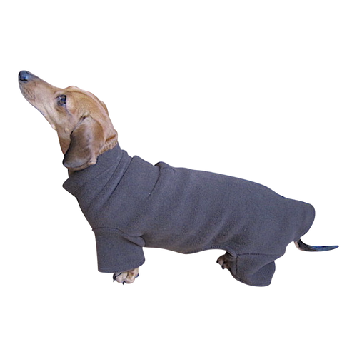 Dachshund Graphite Heavy Fleece Bodysuit Dachshund Graphite Heavy Fleece Bodysuit