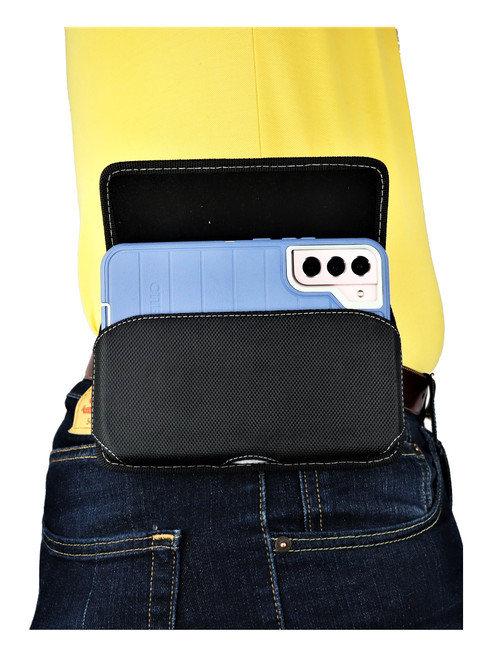 Cell Phone Holster Pouch Leather Wallet Holder Case Belt Loop For iPhone  Samsung