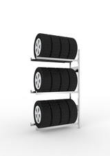 CLIP SPLIT Reifenregal AR 2000 x 1150 x 400 vzk kpl. mit 6 Reifen-Längsriegeln (3 Reifenebenen)