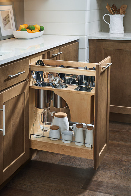 BASE UTENSIL PANTRY PULLOUT CABINET WITH KNIFE BLOCK