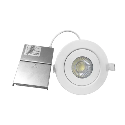 Euri Lighting DLC4G-9W105se Commercial LED CA Compliant 65-Watt Equivalent 4” Gimbal Downlight with Junction Box 5 Color Selectable Dimmable - Case of 6