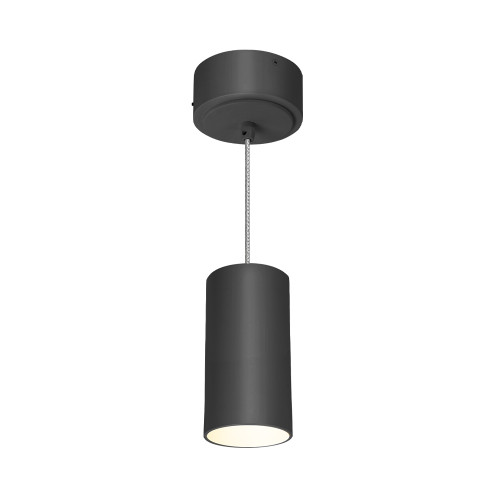 Euri Lighting EIN-PC3002BB-EM Residential LED 22 Watt 3in. Cylinder Pendant Light with Emergency Battery Back Up 5 Color Selectable Dimmable Black