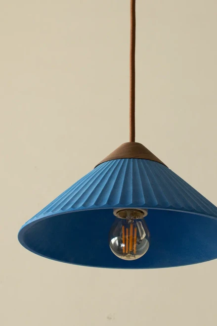 Euri Lighting EIN-HL5OB-1100 Artisan Concrete Collection Summit Mountain Pendant Fixture, Ocean Blue
