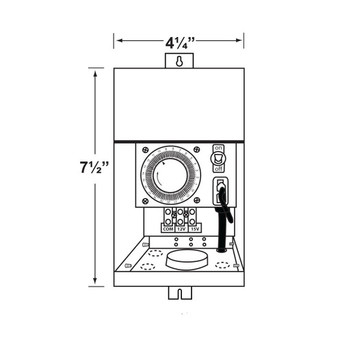 Corona Lighting T-LT75 75W 12/15V Single Circuit Transformer with Mechanical Timer