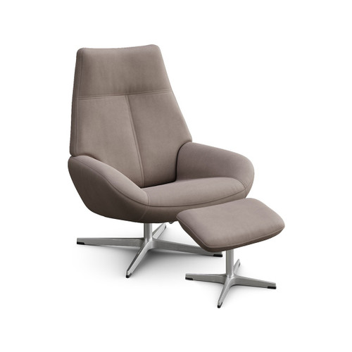 KEBE Alberto Recliner Chair and Footstool Set