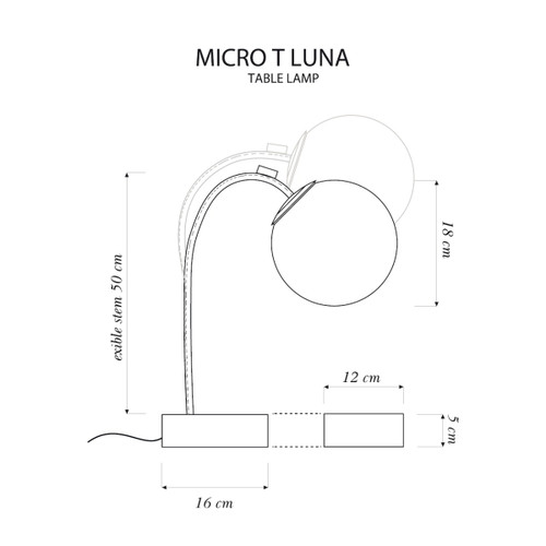 In-es.artdesign Micro T Luna Table Lamp