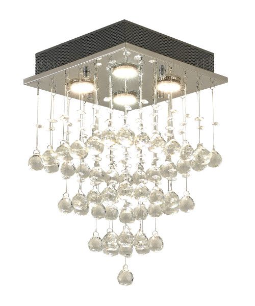 Modern Design 4-Light Decorative Crystal Ceiling Lamp