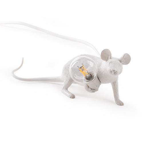 Seletti Mouse Lamp White Lop Lying Down