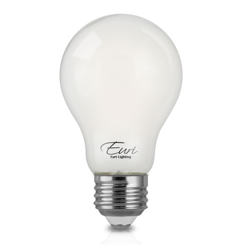 Euri Lighting VA19-3020ef A19 Omni-directional Filament LED Light Bulb Dimmable Frosted Glass