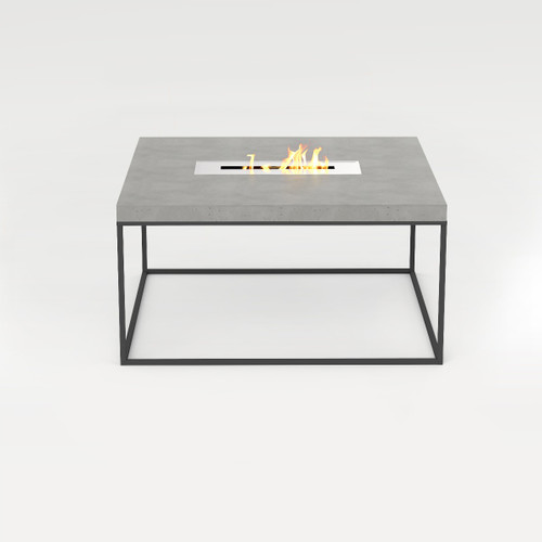 CO33 Tabula Cubicolo Ignis Lounge Table in concrete & steel with Fireplace