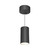 Euri Lighting EIN-PC3002BB-EM Residential LED 22 Watt 3in. Cylinder Pendant Light with Emergency Battery Back Up 5 Color Selectable Dimmable Black