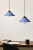 Euri Lighting EIN-HL5OB-1100 Artisan Concrete Collection Summit Mountain Pendant Fixture, Ocean Blue