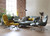 KEBE Orion High Back Recliner Chair and Footstool Set