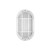 Euri Lighting EOL-WL14WH-2050e Outdoor White Bulkhead Wall Light Frosted Ribbed Glass Lens