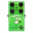 The EHX Lizard King is a fixed-gain fuzz that is dynamically responsive. Adjustments to your instruments volume affects the amount of fuzz. Lower instrument volumes create a clear, fuzzy overdrive, while full instrument volume sends the gain over the top for ripping riff and searing solo tones. The familiar VOLUME and OCTAVE knobs control overall output and octave blend volume respectively. New to the Lizard King, the BLEND knob sets the mix between your clean and fuzz tones to create the perfect balance of fuzz while retaining your bass’s attack and low-end. The TONE knob is a low pass filter that rolls off the highs, while the SUN/SHADOW switch further enhances the tone of the octave fuzz and clean tones. SUN boosts the octave fuzz with a more driving midrange, and the clean tone accessed by the BLEND knob has more treble and bass frequencies. When the switch is set to SHADOW, the clean tone is unchanged, and fuzz tone is tighter.

Vintage-style octave fuzz optimized for bass
Inspired by EHX x JHS Lizard Queen
BLEND knob mixes from 100% clean to 100% fuzz
TONE control smooths out the fuzz’s high-end
Unique OCTAVE knob blends in retro octave tone
SUN / SHADOW toggle for enhanced tone
True-Bypass
9V Battery included (9V adapter optional)