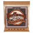 Ernie Ball Earthwood Phosphor Bronze Acoustic Guitar Strings are made from 92% copper, 7.7% tin, 0.3% phosphorus wire wrapped around tin plated hex shaped steel core wire. These guitar strings have a light orange, gold color and provide a mellow, ringing sound, with excellent clarity. Gauges .012, .016, .024w, .032, .044, .054 Ernie Ball Earthwood Phosphor Bronze Acoustic Guitar Strings are made from 92% copper, 7.7% tin, 0.3% phosphorus wire wrapped around tin plated hex shaped steel core wire. These guitar strings have a light orange, gold color and provide a mellow, ringing sound, with excellent clarity. Gauges .012, .016, .024w, .032, .044, .054