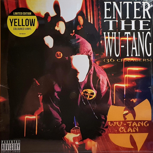 Wu-Tang Clan ‎– Enter The Wu-Tang (36 Chambers)
Label:
RCA ‎– 19075883381, Loud Records ‎– 19075883381, Legacy ‎– 19075883381, Sony Music ‎– 19075883381
Format:
Vinyl, LP, Album, Limited Edition, Reissue, Yellow
Country:
Europe
Released:
12 Oct 2018
Genre:
Hip Hop
Style:
Hardcore Hip-Hop, Boom Bap
Enter The Wu-Tang (36 Chambers) (Vinyl, LP, Album, Limited Edition, Reissue) for sale
More Images

Tracklist
Position	Title/Credits	Duration
Shaolin Sword	29:19
A1	Bring Da Ruckus	4:10
A2	Shame On A Nigga	2:57
A3	Clan In Da Front	4:33
A4	Wu-Tang: 7th Chamber	6:05
A5	Can It Be All So Simple
Performer [Excerpts] – Gladys Knight & The Pips*
Written-By [Excerpts] – Alan Bergman/Marilyn Bergman*, Marvin Hamlisch
4:46
A6	Protect Ya Neck (Intermission)	6:48
Wu-Tang Sword	28:53
B1	Da Mystery Of Chessboxin'
Co-producer – Ol' Dirty Bastard
4:48
B2	Wu-Tang Clan Ain't Nuthing Ta F' Wit
Co-producer – The Method Man*
3:36
B3	C.R.E.A.M.
Performer [Excerpts] – The Charmels
Written-By [Excerpts] – Isaac Hayes/David Porter*
4:12
B4	Method Man	5:50
B5	Tearz
Performer [Excerpts] – Wendy Rene
Written-By [Excerpts] – Johnnie Frierson, Mary Frierson
4:17
B6	Wu-Tang: 7th Chamber - Part II	5:08