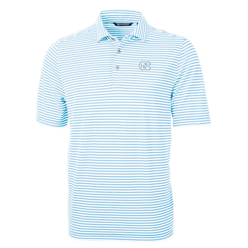 Tonal Logo Virtue Eco Pique Stripe Polo (White/CB) Tonal Logo Virtue Eco Pique Stripe Polo (White/CB)