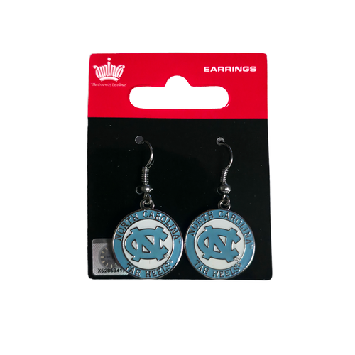 Circle Logo North Carolina Tar Heels Dangle Earrings