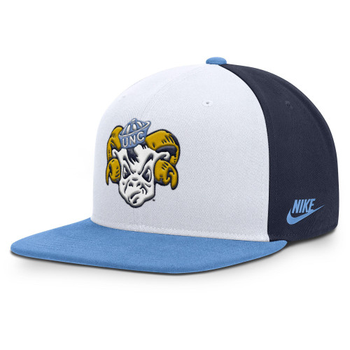 Nike UNC Vault Ram Tri-Color Pro Cap Hat (White/CB/Navy)