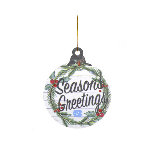 Seasons Greetings Flat Round Ornament Seasons Greetings Flat Round Ornament