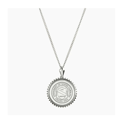 Sterling Silver Seal Sunburst Necklace