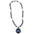 Beaded Necklace with Circle Pendant