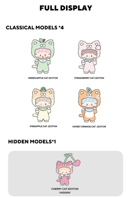 zZoton My Little Cat Plush Keychain Blind Box