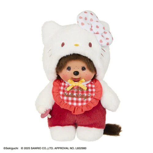 Monchhichi x Hello Kitty Gingham 8” Plush