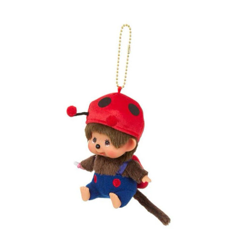 Monchhichi Big Head Ladybug Keychain