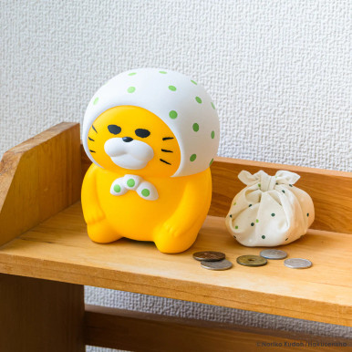 Noraneko Gundan Patterned Headscarf Piggy Bank