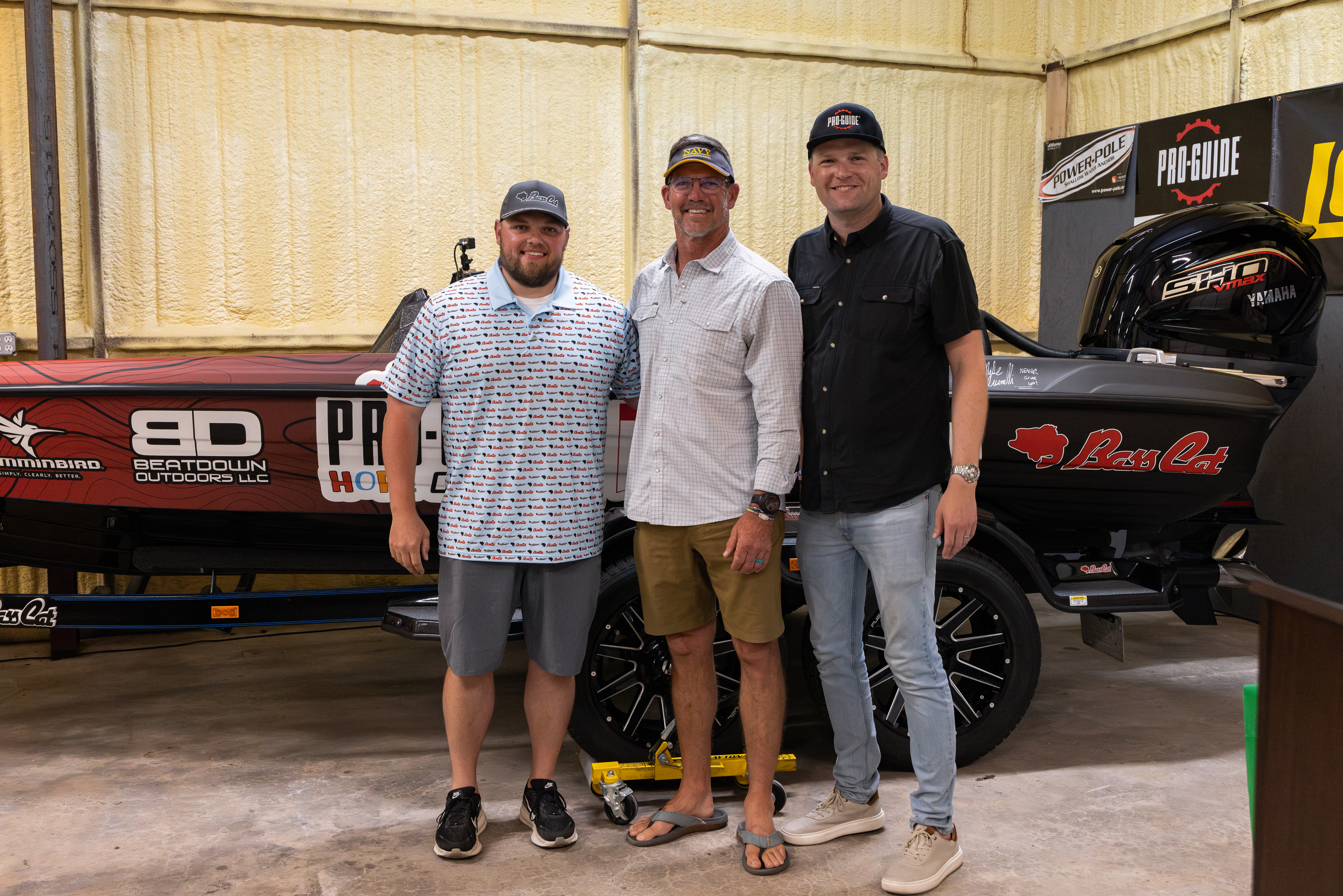 Bass Cat and Yamaha giveaway boat at the Pro-Guide Hope Classic