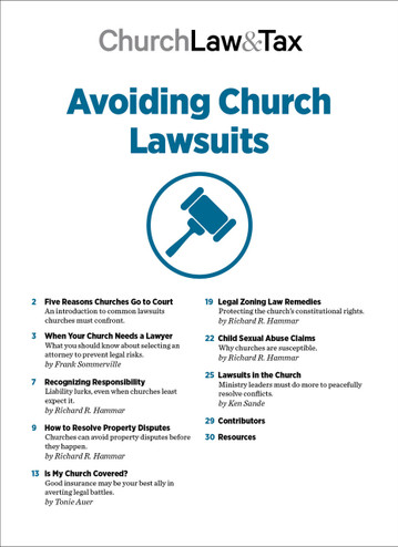 Avoiding Church Lawsuits Table of Contents