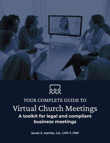 Your Complete Guide to Virtual Church Meetings: A toolkit for legal and compliant business meetings - COVER