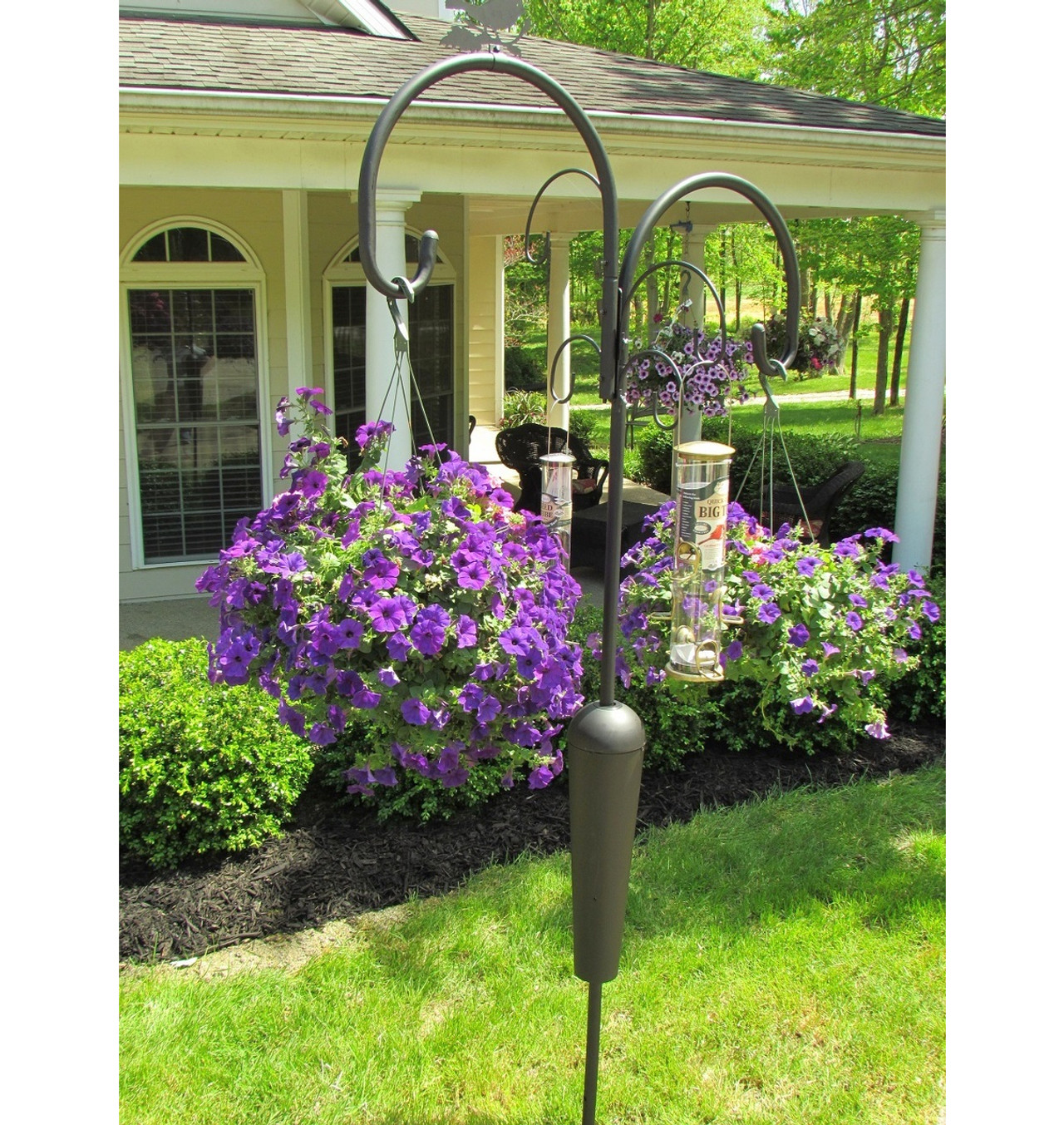 SQUIRREL STOPPER DELUX BIRD FEEDER POLE AND BAFFLE
