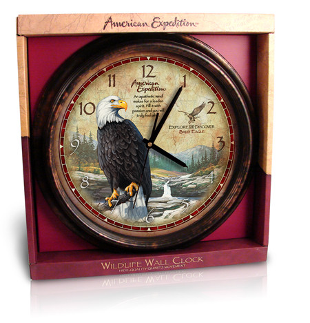 American Expedition, Bald Eagle Wall Clock, Decorative Wall Clock