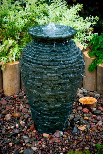 Aquascape Small Stacked Slate Urn 98939